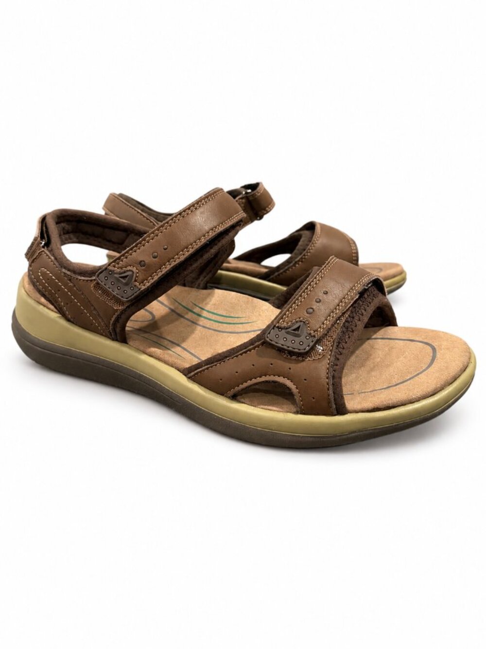 Orthofeet Malibu Sandals Women's 9 Wide Brown Adjustable Comfort Walking Sandals